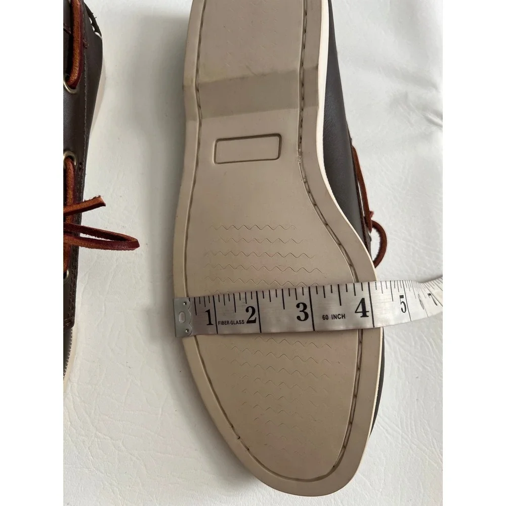 John Kart Two-Eye Boat Shoes Leather Men's 9M Preppy Casual Old Money Neutral